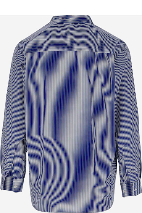 Comme des Garçons قمصان لـ القسم الرجالي Comme des Garçons Cotton Shirt With Striped Pattern