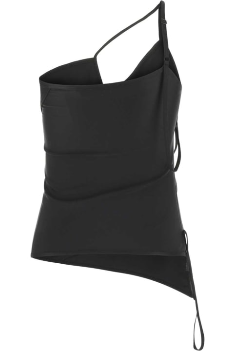 Balenciaga for Women Balenciaga Black Stretch Nylon Top