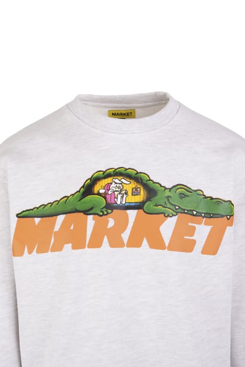 Unisex Light Melange Grey Market Belly Of The Beast Sweatshirt