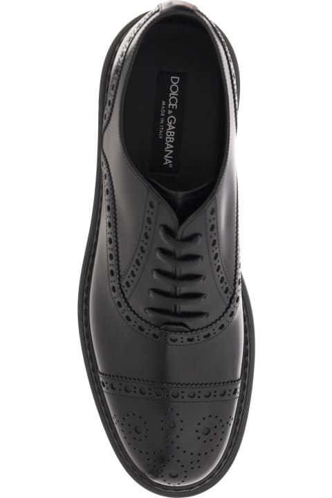 Dolce & Gabbana Laced Shoes for Men Dolce & Gabbana Leather Lace Up Shoes