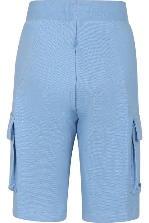 Bottoms for Boys Calvin Klein Light Blue Shorts For Boy With Logo
