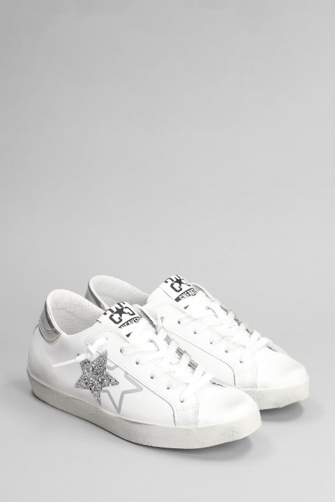 Shoes for Women 2Star One Star Sneakers In White Leather 2Star