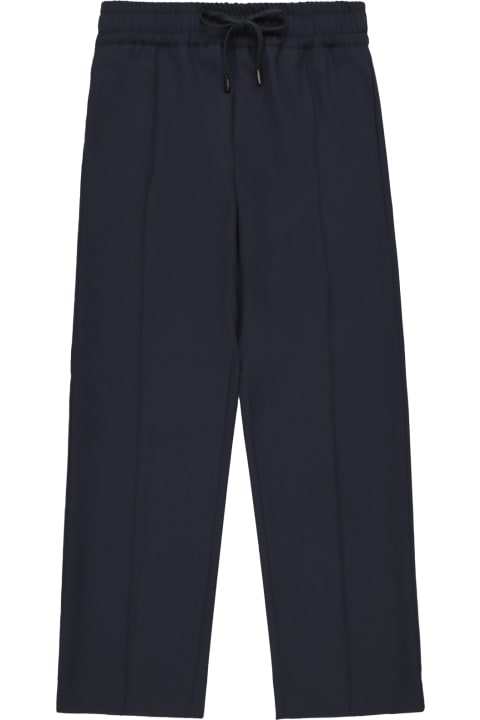 Cruna Pants & Shorts for Women Cruna Navy Blue Viscose Trousers