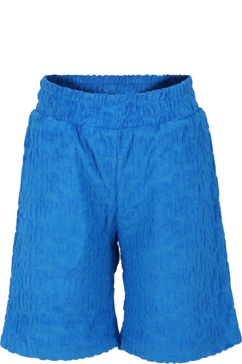 Sale for Kids Little Marc Jacobs Blue Shorts For Boy With Logo
