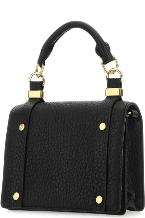 ウィメンズ バッグ Chloé Black Leather Small Ora Handbag