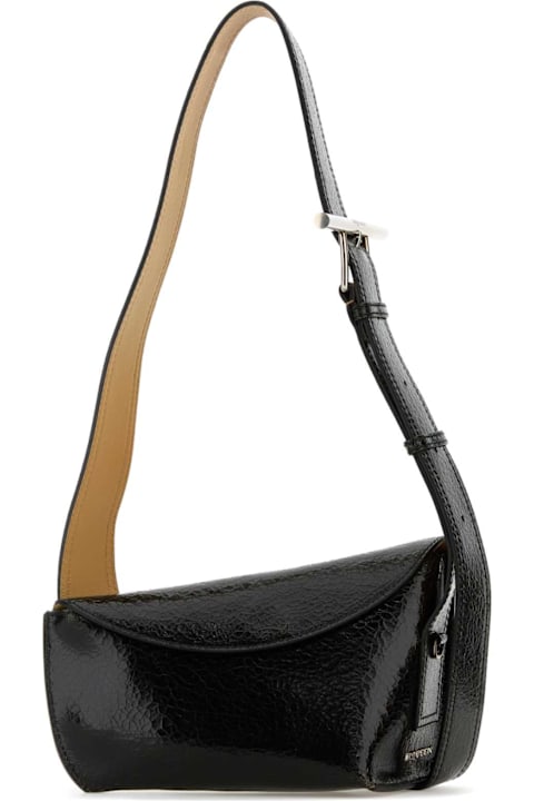 Alexander McQueen Shoulder Bags for Men Alexander McQueen Black Leather Sling Crossbody Bag