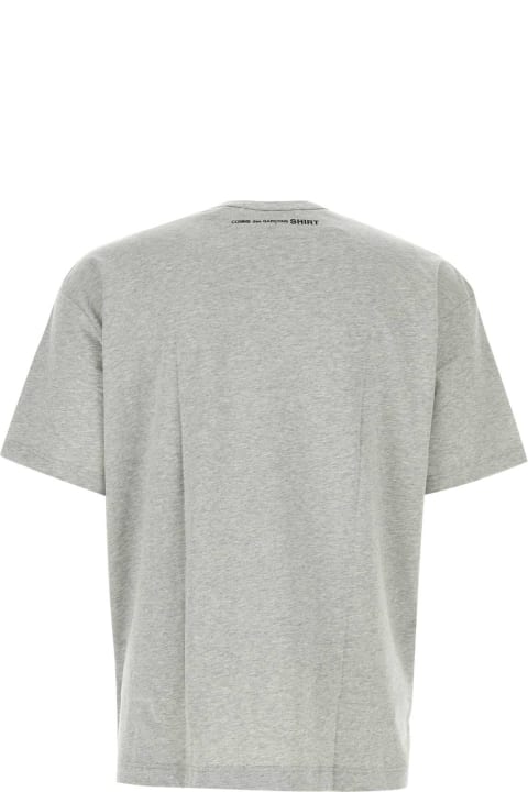 Topwear for Men Comme des Garçons Melange Grey Cotton T-shirt