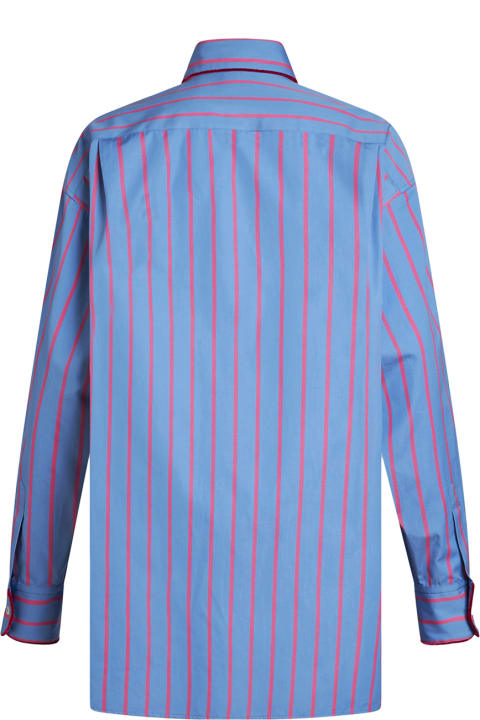 Etro for Women Etro Light Blue Striped Cotton Shirt