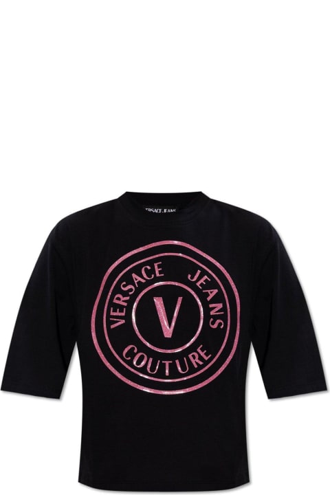 Versace Jeans Couture for Women Versace Jeans Couture Logo Printed Crewneck T-shirt