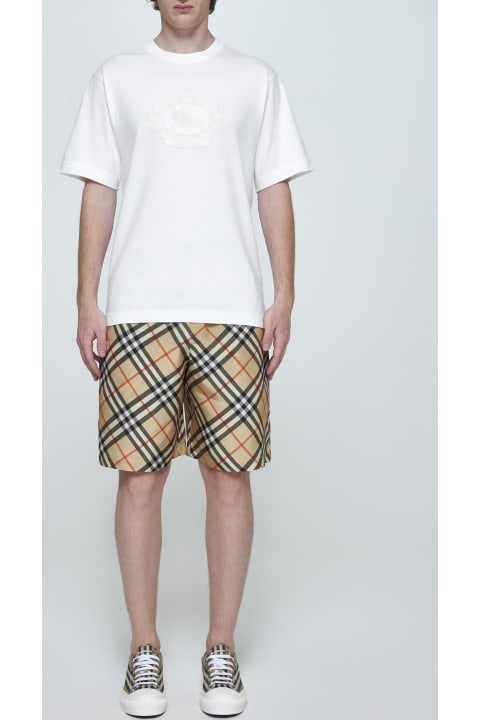 Burberry Pants for Men Burberry Check Print Silk Shorts