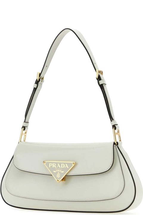 Prada Sale for Women Prada White Leather Shoulder Bag