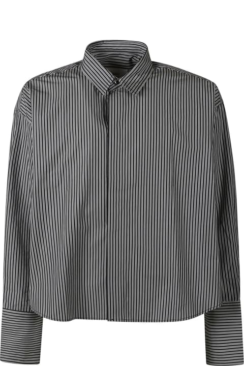 Ami Alexandre Mattiussi for Men Ami Alexandre Mattiussi Long-sleeved Crop Stripe Shirt