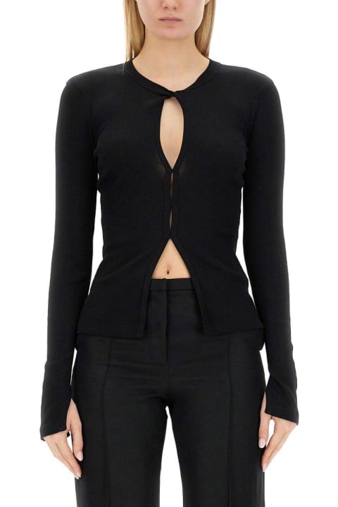 Helmut Lang Sweaters for Women Helmut Lang Cut-out Knitted Top