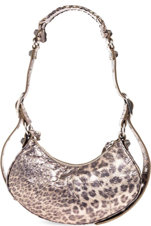 Balenciaga Bags for Women Balenciaga Le Cagole Leopard Print Xs Shoulder Bag