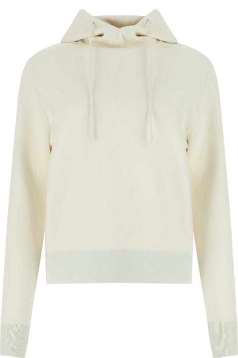 Bottega Veneta Fleeces & Tracksuits for Women Bottega Veneta Ivory Stretch Wool Blend Sweatshirt