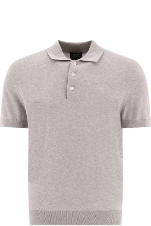 メンズ A.P.C.のシャツ A.P.C. Gregory Logo Embroidered Polo Shirt