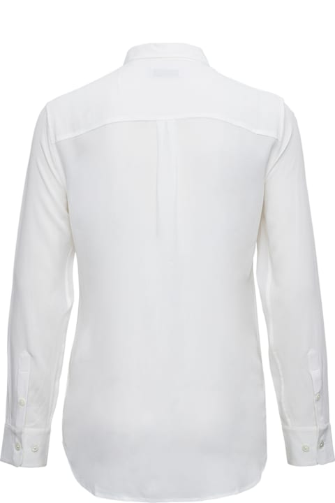 White Silk Shirt With Pockets