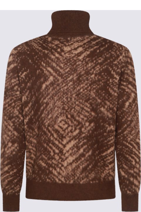 Piacenza Cashmere Sweaters for Men Piacenza Cashmere Brown Wool Knitwear