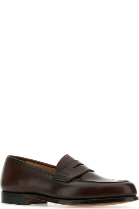 Crockett & Jones Loafers & Boat Shoes for Men Crockett & Jones Brown Leather Grantham 2 Loafers