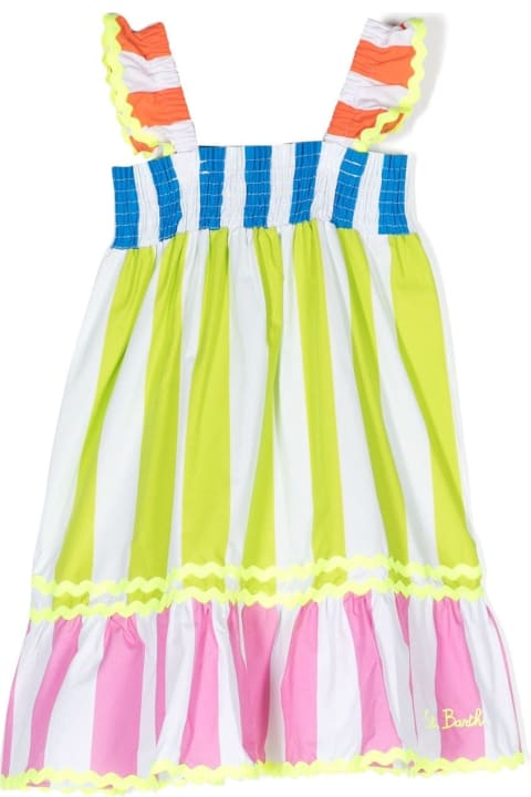 ガールズ MC2 Saint Barthの水着 MC2 Saint Barth Stripe-print Cotton Dress