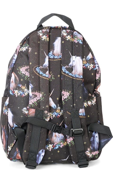Homeware Molo Black Backpack For Kids With Unicorn