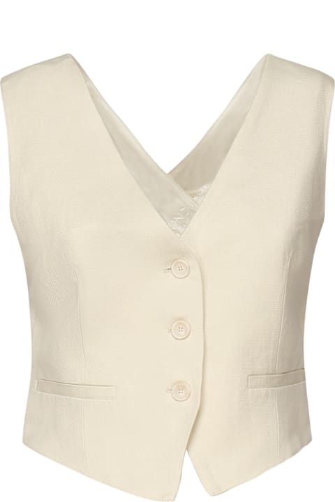Dondup for Women Dondup Viscose And Linen Twill Vest