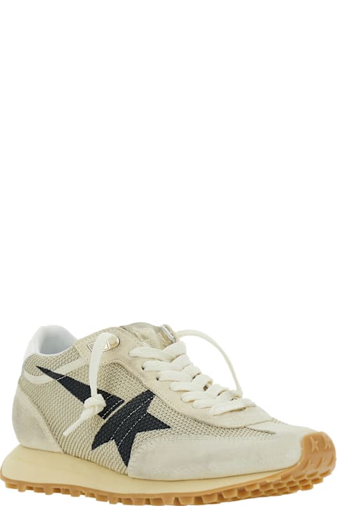 Golden Goose Running Marathon Mesh Upper Suede Toe Leather Heel