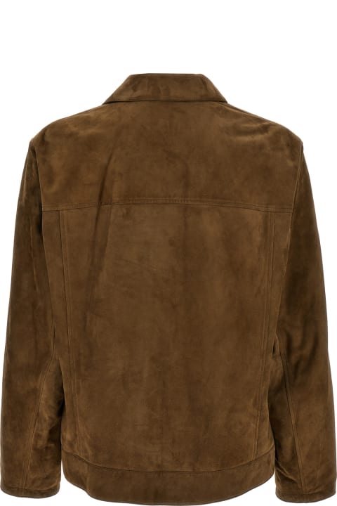 Brioni Coats & Jackets for Men Brioni Suede Blouse