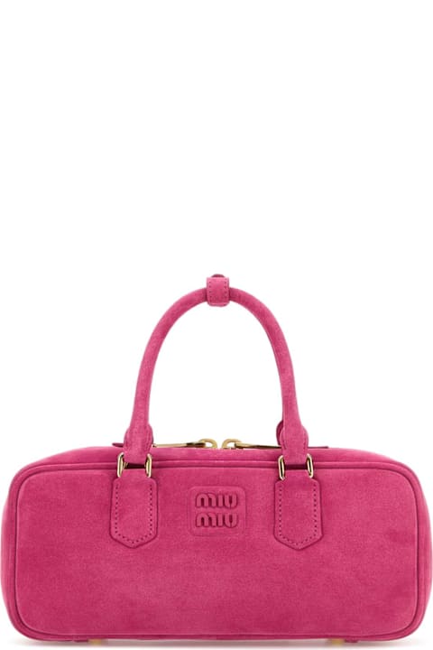 Fashion for Women Miu Miu Fuchsia Suede Arcadie Handbag