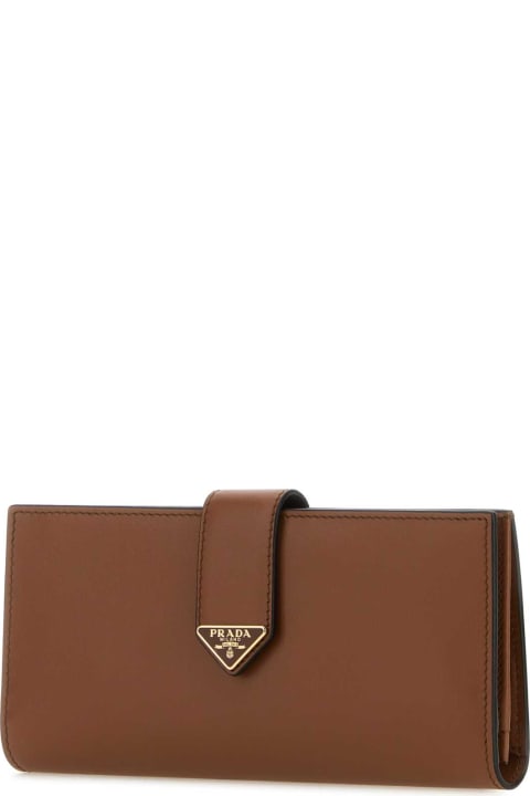 Sale for Women Prada Brown Leather Large Wallet