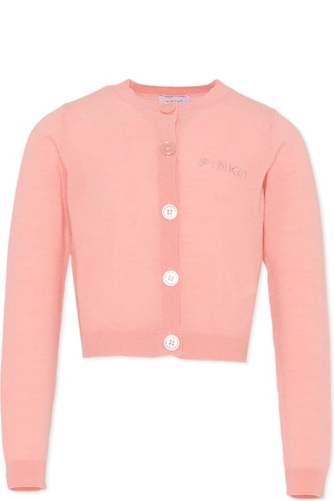 Homeware Pinko Pink Cardigan For Girl With Logo