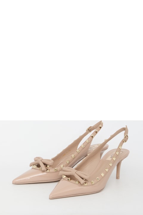 ウィメンズ ハイヒール Valentino Garavani Rockstud Bow Slingback Pumps