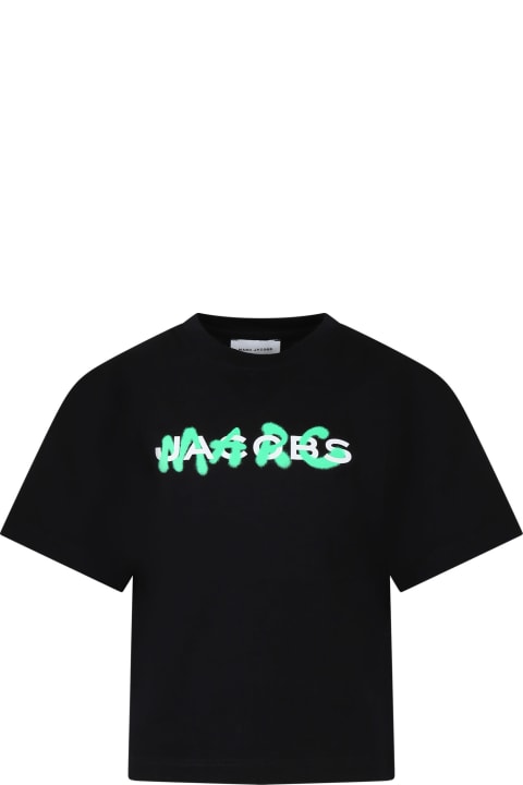 Fashion for Kids Marc Jacobs Black T-shirt For Kids With Logo