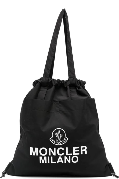Fashion for Women Moncler Black Tote Bag With Aq Drawstring