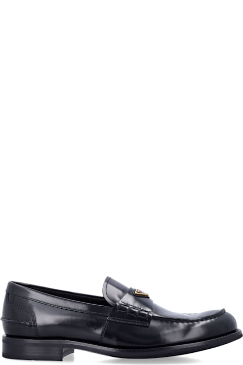 Prada Brushed Leather Loafers