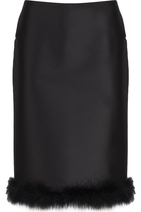 Skirts for Women SportMax Midi Skirt With Feather Bottom