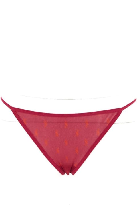 Swimwear for Women Saint Laurent Monogram Panties In Tulle Jersey