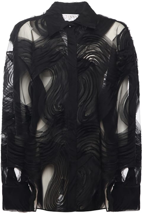 Genny for Kids Genny Embroidered Tulle Shirt