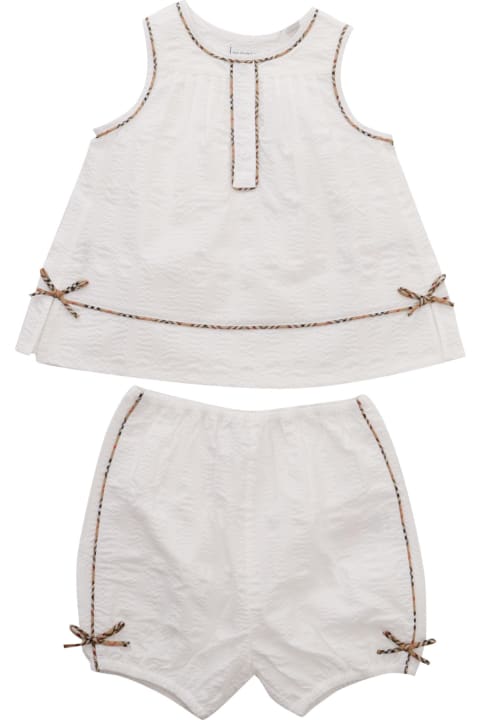 Fashion for Baby Girls Burberry Burberry White Short Suit