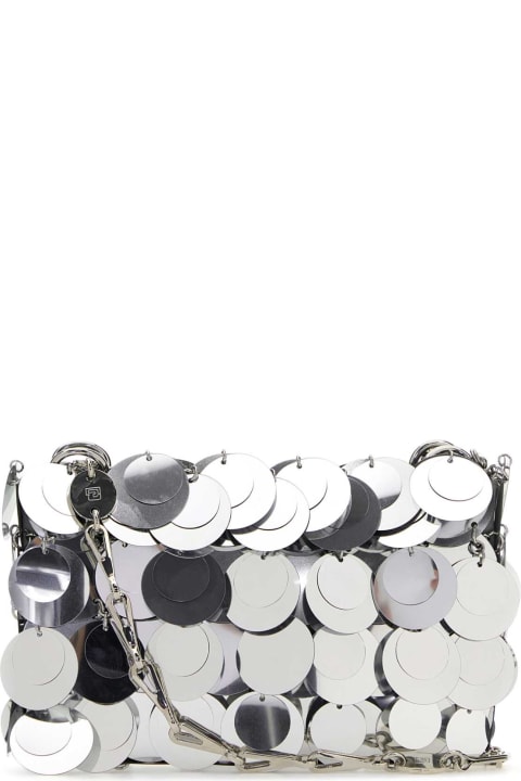 Paco Rabanne for Women Paco Rabanne Silver Maxi Sequins Nano Shoulder Bag
