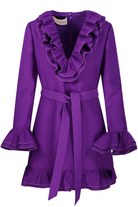Homeware Valentino Ruffled V-neck Mini Dress
