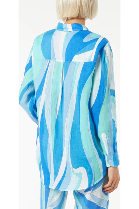 Fashion for Women MC2 Saint Barth Woman Linen Shirt With Waves