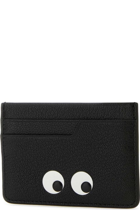 Anya Hindmarch Wallets for Women Anya Hindmarch Black Leather Card Holder