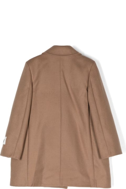 ボーイズ MSGMのコート＆ジャケット MSGM Brown Wool Blend Single-breasted Coat
