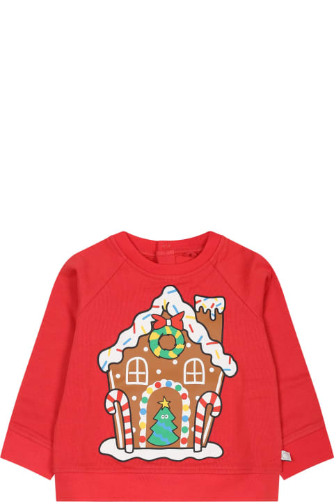 Sweaters & Sweatshirts for Baby Girls Stella McCartney Kids Red Sweatshirt For Baby Kids With Print