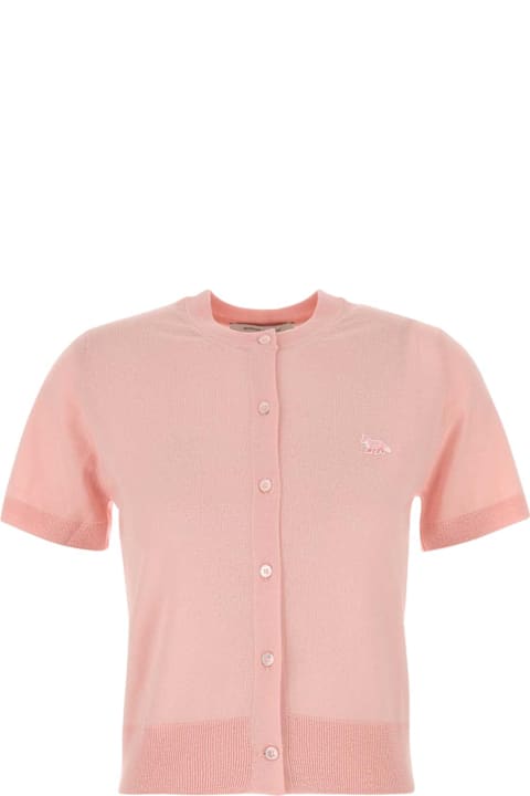 Maison Kitsuné Fleeces & Tracksuits for Women Maison Kitsuné Pink Wool Cardigan