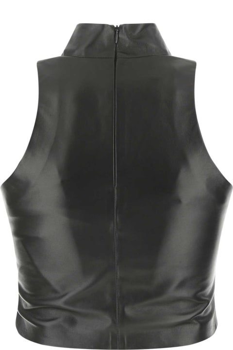 Fleeces & Tracksuits for Women AMIRI Black Leather Top