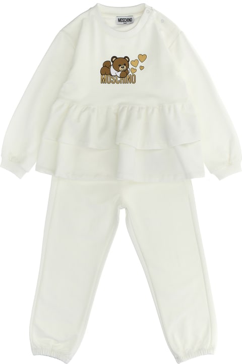 Moschino Dresses for Baby Girls Moschino Sweatshirt Suit + Logo Print Joggers