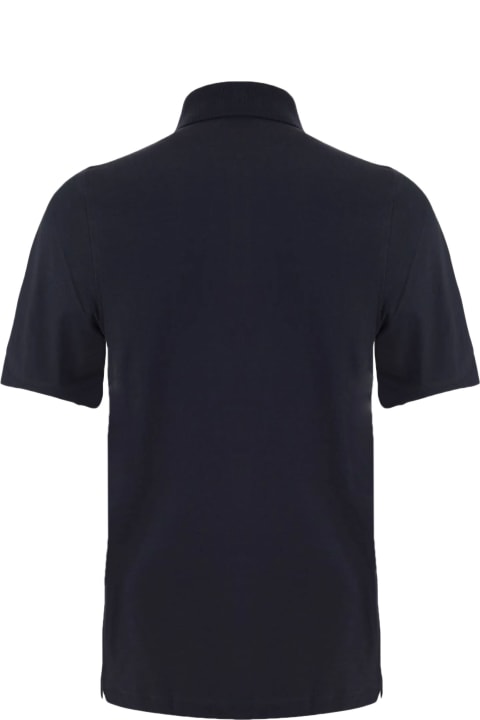 Fay for Men Fay Blue Cotton Polo Shirt