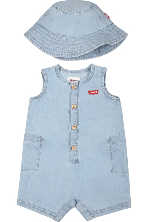 Bodysuits & Sets for Baby Girls Levi's Blue Set For Babykids With Logo